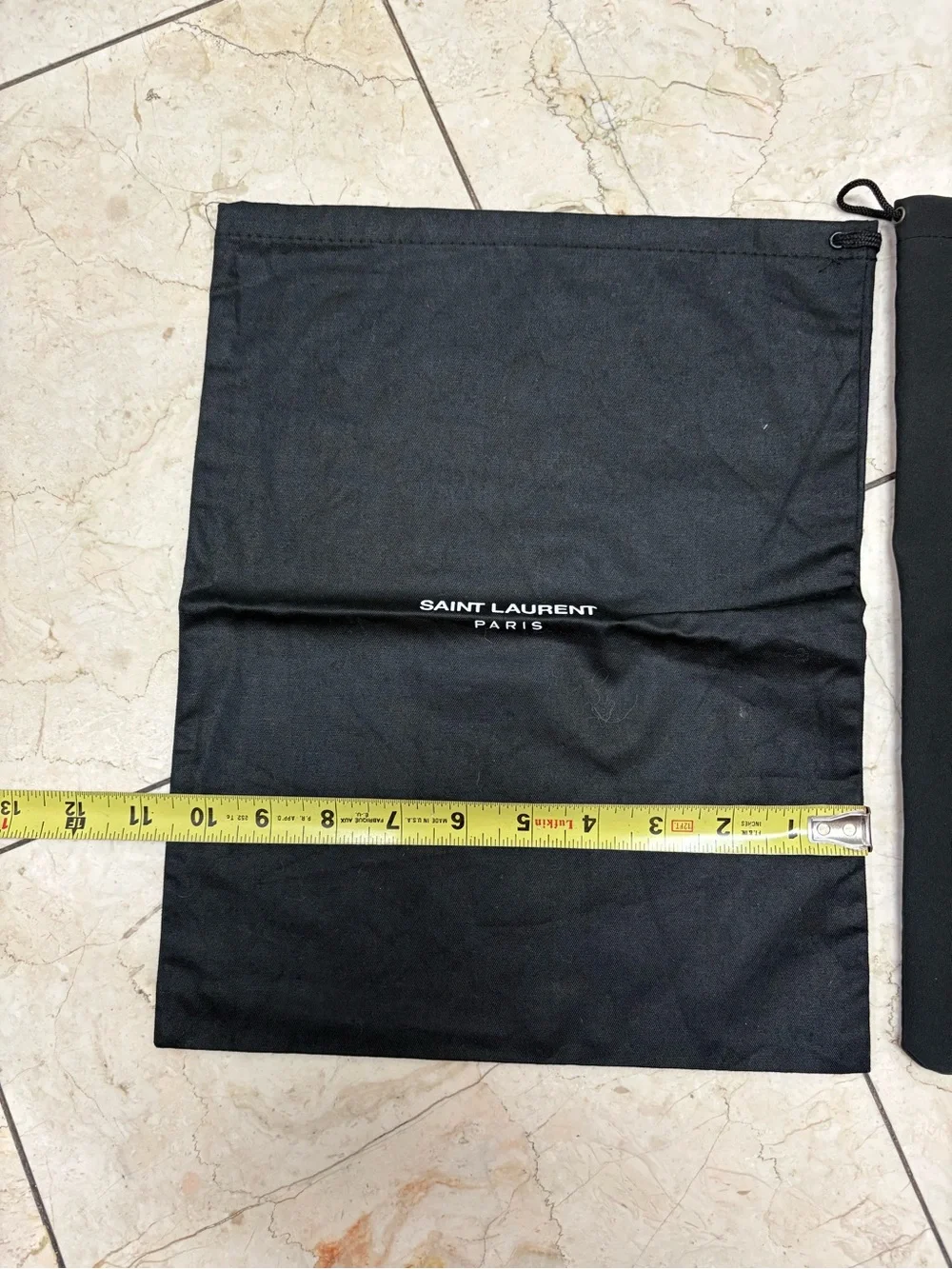 Saint Laurent Black Dust Bags with White Logo - Pair